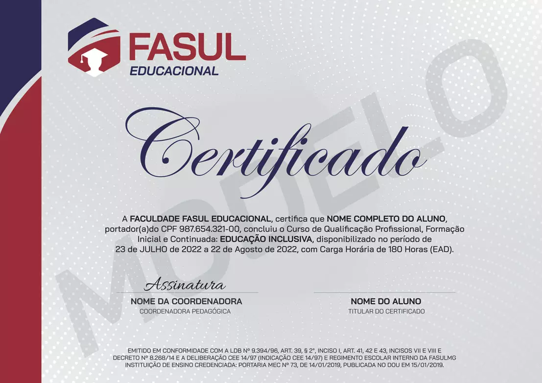 Curso com Certificados Grátis - Certificado FasulMG